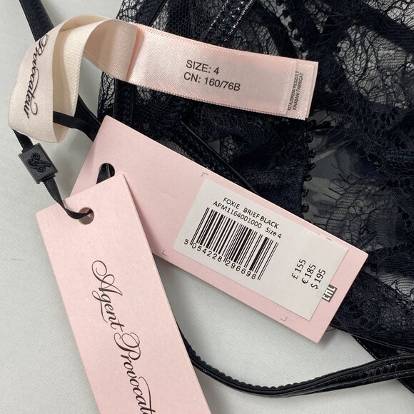 Agent Provocateur Foxie Black PVC Brief NWT $195 - Picture 14 of 14